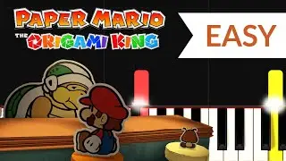 Caf&eacute; - Scene | Paper Mario: The Origami King (EASY Piano Tutorial)