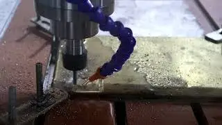 Test video of cnc router cutting copper