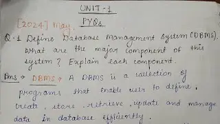 Define Database Management System ( DBMS ) & Its major component  [ PYQ question ]