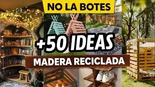 👉 ⚠️ No botes la madera | + 50 ideas increíbles con madera reciclada