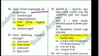 PSI 2011 general knowledge question paper analysis | PSI old question paper in Kannada | NAGESH |