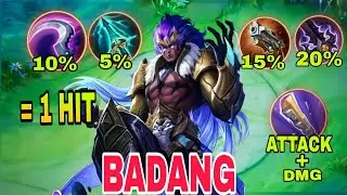 One Hit Badang Is Back!! Only 1 Shot Build✅ Top 1 Global Badang Gamplay (mobile legends)#badang#mlbb