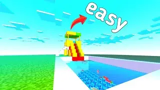 I build a  Swimming pool in minecraft!! Build tutorial 