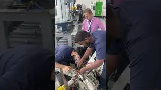 Learn how to safely remove and install the control cable of an aircraft landing gear.