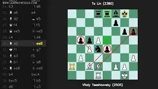 Испанская-партия-Зайцев: Vitaly Tseshkovsky (2505) vs Ta Lin (2380)