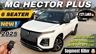 2025 New Mg Hector Plus 6 Seater Detailed Review ✅| Hector Plus 6 Seater Sharp Pro Petrol Dual Tone🔥