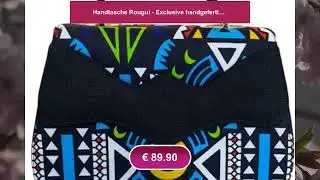 Handtasche Rougui - Exclusive handgefertigte Jute-Waxprint Tasche