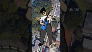 I found the Live Love Woodstock Guitar on Google Earth #shorts #map #earth #ytshortsvideo