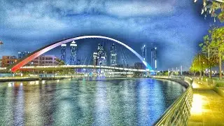 Time Lapse Sunset Al Safa Park Dubai | Dubai Canal Tolerance Bridge