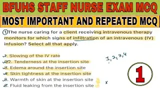 BFUHS STAFF NURSE EXAM PREPARATION 2024 | MOST REPEATED BFUHS STAFF NURSE EXAM MCQ