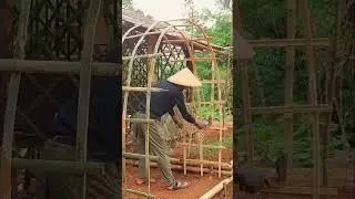 Bamboo Arc Arbor #garden #farming #bamboo #satisfying