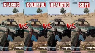MIRAMAR Desert Map Graphics Comparison - Classic vs Colorful vs Realistic vs Soft | PUBG Mobile