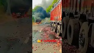 truck accident status||whatsapp status|| tiktok status #truck#viral#shorts#short
