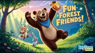 Forest Friends Sing in the Morning Glow 🐻 | Fun 3D Animal Song for Kids!