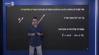 כפל וקטור בסקלר - וקטורים קולינארים