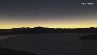 Eclipse totality in Jackman captured by drone footage in timelapse video