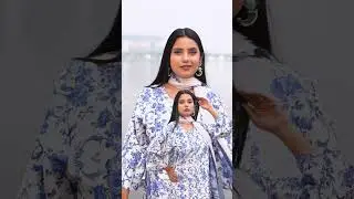 Blue Floral Kurta Set on White Base 💙 | Printed Cotton Co-ord Set | Office Wear Ethnic Suit