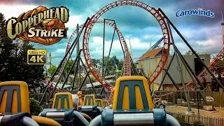 2023 Copperhead Strike Roller Coaster On Ride 4K POV Carowinds