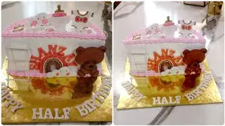 Tranding half birthday cake 🍰 2 pound chocolate fudge flavor half birthday cake 🍰🎂