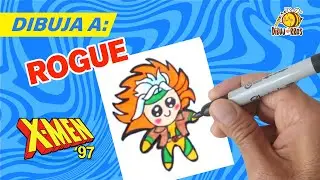 🟡 C&oacute;mo a dibujar a Rogue de Xmen 97 Kawaii - Tutorial para ni&ntilde;os - #art #drawing #xmen97 #marvel