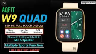 Aqfit W9 Quad | Smartwatch🔥Bluetooth Calling | Voice Assistant | Heart Rate | SpO2🔥Features | Price