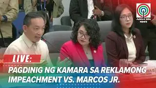 LIVE: House resumes deliberations on impeachment raps vs. Marcos Jr.