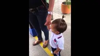 Luciana en su primer día de jardín/colegio! TE AMAMOS LUCHI!