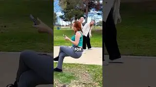 How is this girl sitting in mid-air? 🤣🤯 #shorts