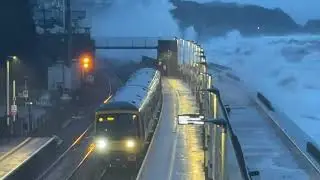 Trains run the gauntlet,as stormy seas batter Dawlish again 