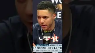 Jeremy Pe&ntilde;a on being ONE GAME AWAY from becoming World Series champions #shorts