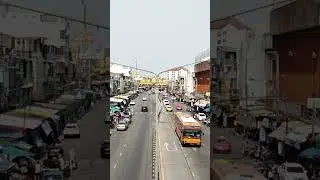 Noontime atmosphere at Thanon Phibun Songkhram in Nonthaburi Thailand 🇹🇭