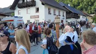 Kufenstechen in Saak, Oostenrijk