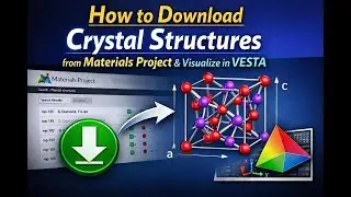 How to Download Crystal Structures from Materials Project and Visualize in VESTA