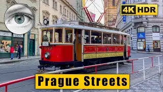 Wieczorna wycieczka piesza po Pradze 🇨🇿 Czechy 4k HDR ASMR