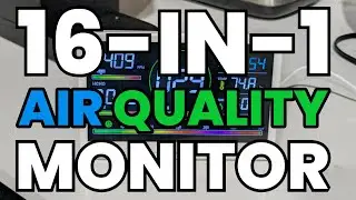 16-in-1 Smart Air Quality Monitor | 7&rdquo; HD Display | Real-Time CO₂, PM2.5, TVOC, Temp & Humidity Trac