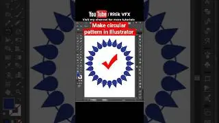 how to make circular pattern in Illustrator 2025 #shorts #illustrator