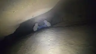Pancake Squeeze in Pettyjohn&rsquo;s Cave
