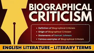 Biographical Criticism in English Literature | English Literature Literary Terms | By Dipika Kumavat