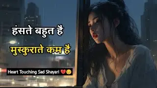 हंसते बहुत है 😔❌💯 मुस्काते कम है | Very Heart Touching Sad Shayari | WhatsApp Status by usam studio
