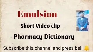 Emulsion | Dosage form #pharmacisttayyebofficial