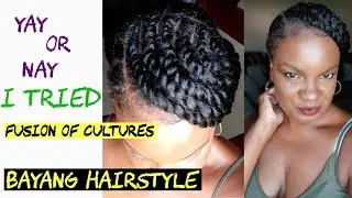 I tried Fusion of Cultures washday hairstyle |bayans| I think I like it
