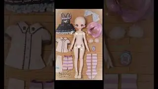 ✨Pure White Skin 3-on-4 Hybrid Doll Full Set (Official Face-up & Official Outfit)🌈 #bjd