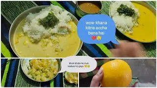 आज हमने बनाई अलग अलग प्रकार की पहाड़ी डिश🤤❤️ खटाई खाते ही मुंह कड़वा हो गया 😂🤢
