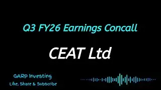 CEAT Q3 FY26 Earnings Concall | Ceat Conference Call 