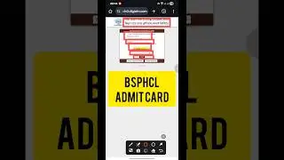 BSPHCL JE Admit Card 2025 | BSPHCL Admit Card 2025 | BSPHCL Admit Card kaise download kare #bsphcl