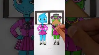 Brainrot Characters Cardboard Puzzle Game Female Style & Paper Crafts Ideas#trending #artandcraft