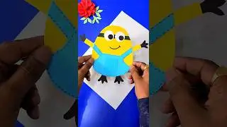 Easy Cute Minion Paper Craft #shorts#diy #minions
