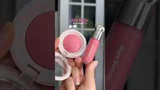 Comparing #RareBeauty Soft Pinch Liquid Blush to New Luminous Powder Blush in shade Happy🩷 #shorts