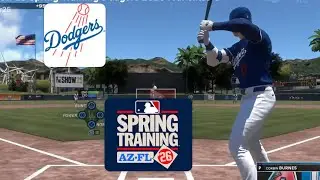 MLB The Show 25 Spring Training Dodgers 2026 Franchise Gameplay VS Diamondbacks