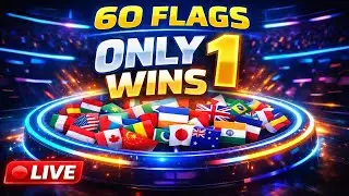 🌍 60 World Flags Enter&hellip; Only 1 Wins! | LIVE Geography Arena